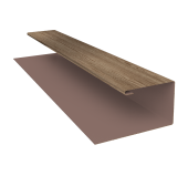 Планка П-образная БХ new 0,45 Print Elite White Wood TwinColor (3м) Центр Кровли