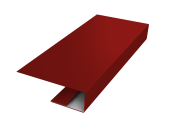 J-Профиль 12мм 0,45 PE с пленкой RAL 3011 коричнево-красный (3м) Центр Кровли