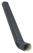 Труба прямоугольная с коленом Vortex Matt 1м RAL 7024 Центр Кровли