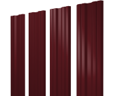 Штакетник Twin с прямым резом 0,45 Drap TX RAL 3005 красное вино Центр Кровли