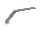 Планка карнизная для мягкой кровли 100х60 0,5 Satin с пленкой RAL 9006 бело-алюминиевый (3м) Центр Кровли