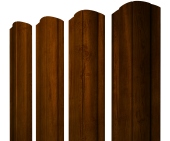 Штакетник Круглый фигурный 0,4 Print Premium Golden Wood Intense FTC Центр Кровли