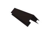 Планка угла внешнего сложная Кожуха сегментного 0,5 Velur X RAL 9005 черный (3,0м) Центр Кровли