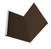 Планка примыкания 115х115 Grand Line Фартук S4 пристенный уголовой 0,5 Сатин матовый ТХ RAL 8017 шоколад (3м) Центр Кровли