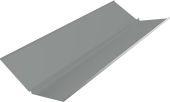 Планка ендовы нижней с компенсатором Grand Line 0,5 Satin с пленкой RAL 9006 бело-алюминиевый (3м) Центр Кровли