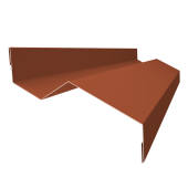 Планка примыкания внакладку 25х17х35х17 Grand Line 0,5 Сатин матовый RAL 8004 терракота (3м) Центр Кровли