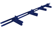 Снегозадержатель трубчатый для фальца Премиум d 45х25 RAL 5002 (3м) оцинкованный Центр Кровли