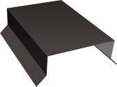 Парапетная крышка прямая 100мм Grand Line 0,5 GreenCoat Pural БТ матовый RR 32 темно-коричневый (RAL 8019 серо-коричневый) (2м) Центр Кровли