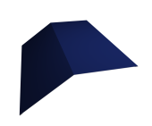 Планка конька плоского 190х190 0,45 PE с пленкой RAL 5002 ультрамариново-синий (2м) Центр Кровли