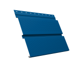 Софит металлический Квадро Брус с перфорацией 0,45 PE с пленкой RAL 5005 сигнальный синий Центр Кровли