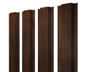 Штакетник Прямоугольный с прямым резом 0,45 Print-Double Premium Cherry Wood Dark F Центр Кровли