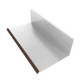 Планка примыкания нижняя к трубе 130х240 0,45 PE с пленкой RAL 8017 шоколад (2м) Центр Кровли