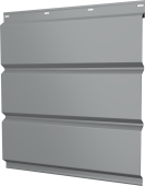 Софит металлический Классик Grand Line без перфорации 0,45 Drap с пленкой RAL 7004 сигнальный серый Центр Кровли