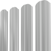 Штакетник Twin XL фигурный Grand Line 0,45 Drap TX RAL 7047 телегрей 4 Центр Кровли