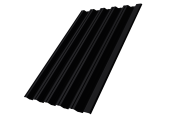 Профнастил НС35R 0,5 Satin Matt TX RAL 9005 черный Центр Кровли