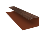 Планка П-образная Экобрус Grand Line 0,45 Print Premium Antique Wood TwinColor (3м) Центр Кровли