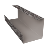Планка угла внутреннего составная нижняя 0,45 Print Elite Fine Stone TwinColor (3м) Центр Кровли