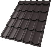 Профиль волновой "Квинта плюс" ("Kvinta plus") 0,45 Drap СТ RR 32 темно-коричневый Центр Кровли