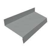 Отлив простой 50 0,5 Satin с пленкой RAL 9006 бело-алюминиевый (3м) Центр Кровли