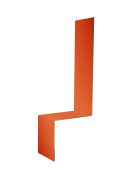 Планка примыкание боковое фальц 0,45 PE с пленкой RAL 2004 оранжевый (3м) Центр Кровли