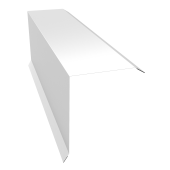 Планка торцевая 150х100 0,45 Drap с пленкой RAL 9003 сигнальный белый (3м) Центр Кровли