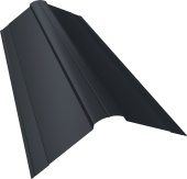 картинка Планка конька фигурного 150х150 Grand Line 0,5 Drap ТХ RAL 7024 мокрый асфальт (3м) Центр Кровли Планка конька фигурного 150х150 Grand Line 0,5 Drap ТХ RAL 7024 мокрый асфальт (3м) Центр Кровли