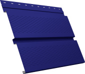 Софит металлический Квадро Брус v01 Grand Line с перфорацией 0,45 PE с пленкой RAL 5002 ультрамариново-синий Центр Кровли