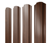 Штакетник Прямоугольный фигурный 0,45 Print Elite Choco Wood TwinColor Центр Кровли