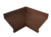 Угол отлива внутренний 50 0,45 Print Elite с пленкой Choco Wood TwinColor Центр Кровли
