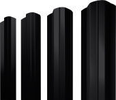 Штакетник М-образный B фигурный Grand Line 0,5 PurPro Matt 275 RAL 9005 черный Центр Кровли