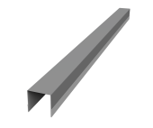 Планка вертикальная обратная для горизонтального монтажа штакетника 0,45 PE RAL 9006 бело-алюминиевый (1,8м) Центр Кровли