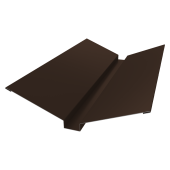 Планка ендовы верхней 115х30х115 Grand Line 0,5 Атлас с пленкой RAL 8017 шоколад (3м) Центр Кровли