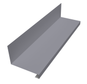 Планка примыкание нижнее к трубе для Кликфальц Pro 0,45 Drap TX RAL 7004 сигнальный серый (3м) Центр Кровли