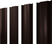 Штакетник М-образный B с прямым резом Grand Line 0,5 Satin Matt RAL 8017 шоколад Центр Кровли