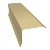 Планка торцевая 80х100 0,45 PE с пленкой RAL 1014 слоновая кость (3м) Центр Кровли