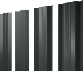 Штакетник М-образный B с прямым резом Grand Line 0,45 PE RAL 7005 мышино-серый Центр Кровли