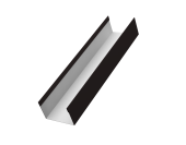 Стойка жалюзи Milan,Tokyo 0,5 Drap RAL 9005 черный (2,5м) Центр Кровли