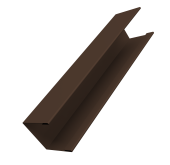 Крышка жалюзи Milan Slim 0,45 PE-Double RAL 8017 шоколад (2,5м) Центр Кровли