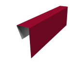 Планка приемная оконная фибросайдинга 0,45 PE с пленкой RAL 3003 рубиново-красный (2м) Центр Кровли