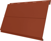 Вертикаль 0,2 line Grand Line 0,5 Satin Matt с пленкой RAL 8004 терракота Центр Кровли