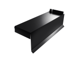 Планка торцевая сегментная Квадро профи Правая стартовая 0,45 PE-Double RAL 9005 черный Центр Кровли