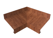 Угол отлива внутренний 70 0,45 Print Premium с пленкой Rowan Wood Intense FTC Центр Кровли