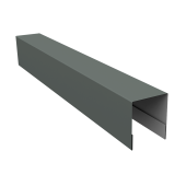 Планка боковая для забора из сайдинга ЭкоБрус 0,45 PE RAL 7005 мышино-серый (2,06м) Центр Кровли