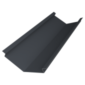 Планка ендовы нижней для композитной черепицы 140х140 Grand Line 0,5 Velur RAL 7024 мокрый асфальт (3м) Центр Кровли