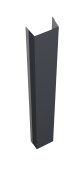 Крепежная планка нижняя Texas 0,5 PE lite RAL 7024 мокрый асфальт (3м) Центр Кровли
