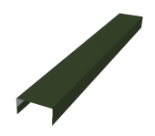 Крышка забора для горизонтального монтажа штакетника 0,5 Satin Matt TX RAL 6020 хромовая зелень (3м) Центр Кровли