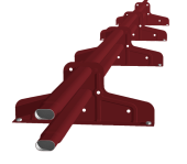 Снегозадержатель Стандарт Т4 d 40х20 RAL 3005 (3м) Центр Кровли