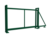 Ворота откатные Colority Zinc 2,03x3,5 RAL 6005 Центр Кровли