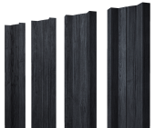 Штакетник М-образный А с прямым резом 0,45 Print Premium Grey Wood TwinColor Центр Кровли