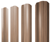 Штакетник М-образный А фигурный 0,45 Print Elite Honey Wood TwinColor Центр Кровли
